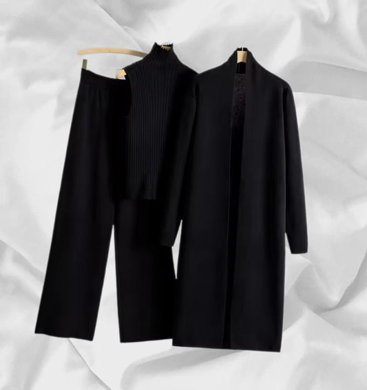 Black Suit|Jacket,pant and ponneck